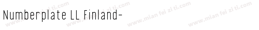 Numberplate LL Finland字体转换